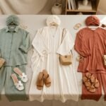 Summer 2026 hijab outfits in linen and chiffon with pastel turban-style hijab styling