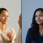 Morning vs Night Skincare: The Order Most People Get Wrong — woman applying skincare in day and night lighting