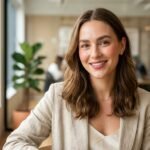 Professional woman with glowy skin and natural makeup, beauty trends 2026
