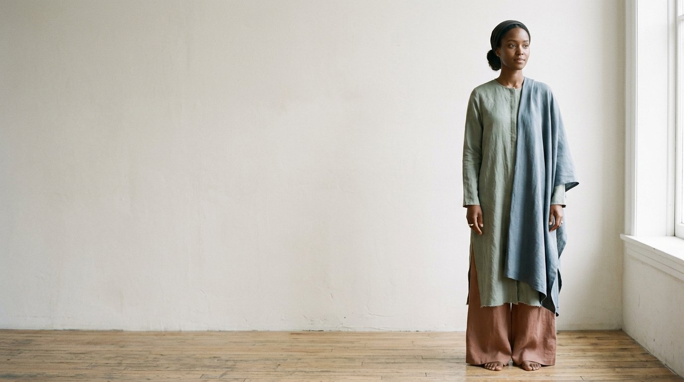 Ethnic Wear Trends 2026: Shalwar Kameez Styles That Feel Fresh Again — long sage shirt with wide clay trousers
