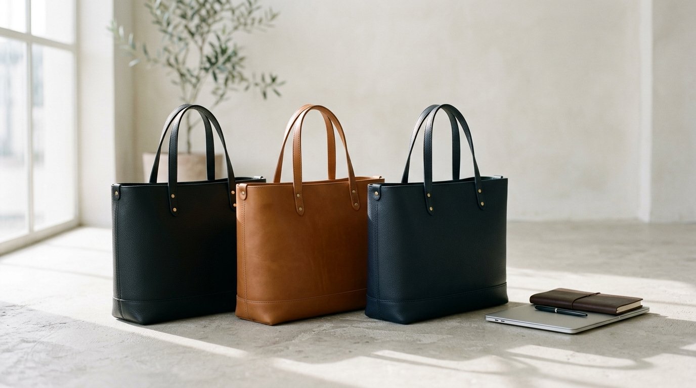 Best designer bags for professional women photographed with a laptop
