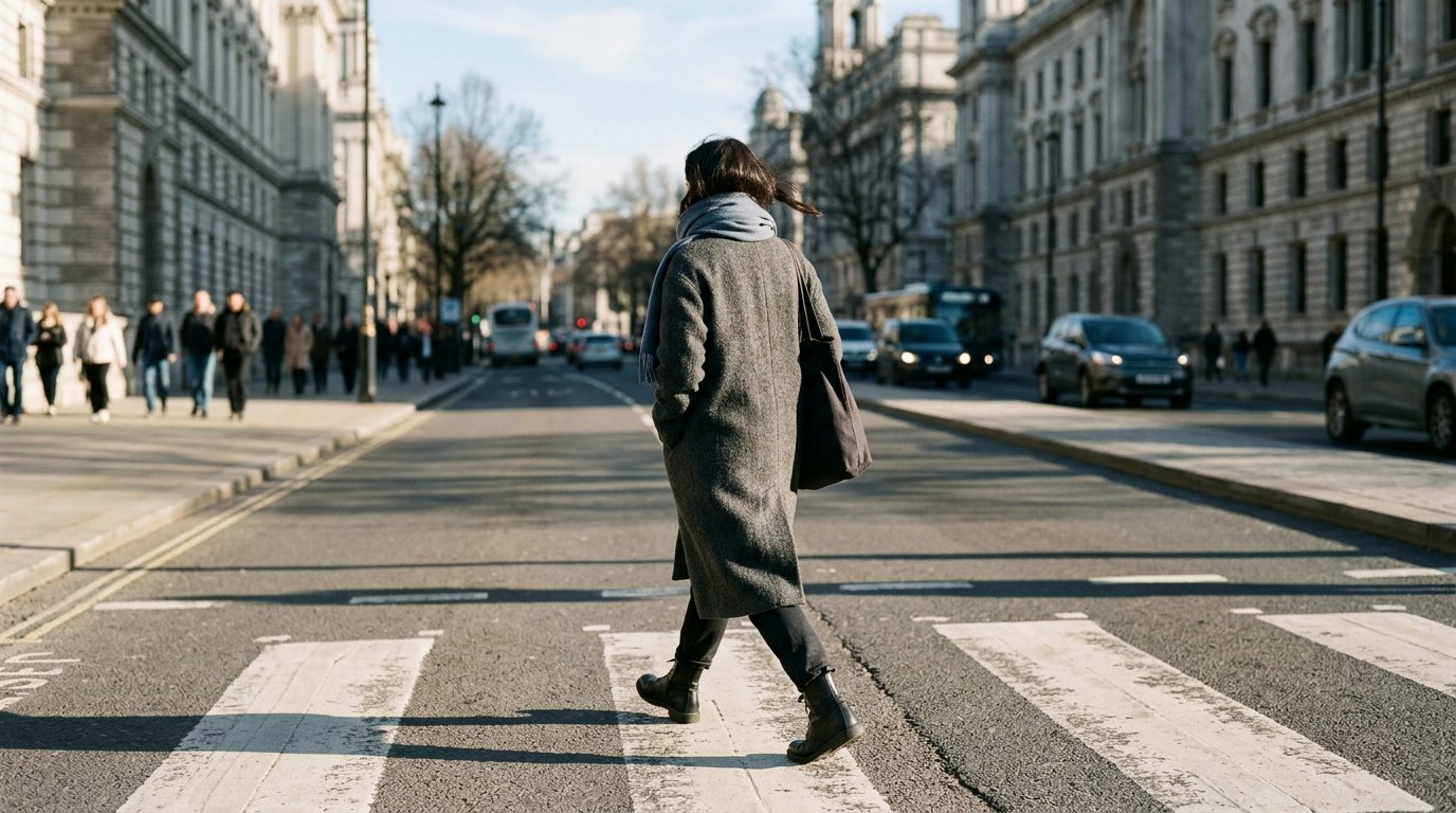 Woman in a wool overcoat illustrating the best premium clothing brands for women